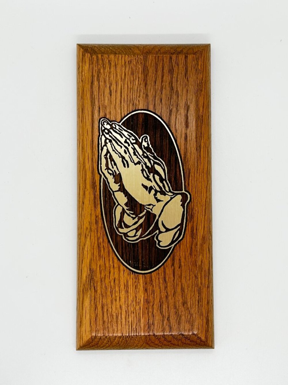 Vintage Wood Metal Wall Hanging MCM Religious Pray